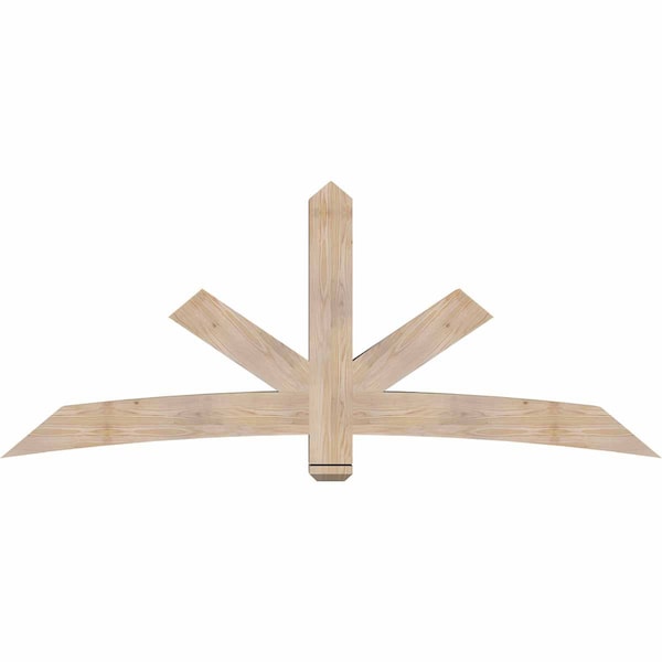 Ekena Millwork Alberta Smooth Timber Gable Bracket, Douglas Fir, 84"W x 35"H x 5 1/2"D x 5 1/2"F, 10/12 Pitch GBW084X35X0606ALB00SDF - main